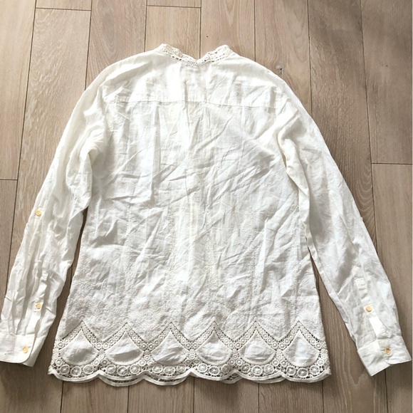 Anthropologie Isabella Sinclair Brimfield Lace Long Sleeve Top Size S - Picture 4 of 15